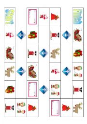 English Worksheet: Santa Claus board game