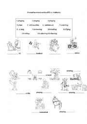 English Worksheet: Free Time Activities (2)