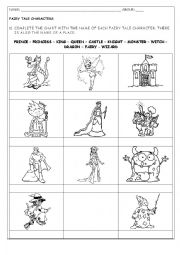 English Worksheet: Fairy Tales Characters