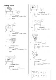 English Worksheet: these/those fruits practice sheet