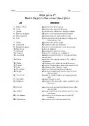 English Worksheet: Job