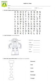 English Worksheet: Shapes test