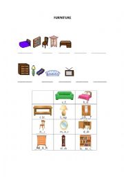 English Worksheet: Furniture