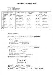 English Worksheet: Present simple verbs 