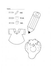 English Worksheet: Colours for small kids children