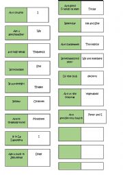 English Worksheet: Domino To Be