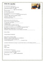 English Worksheet: 93 Million Miles - Jason Mraz - Complete using family words