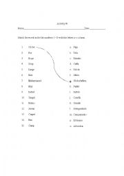 English Worksheet: false cognates