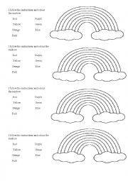 colours worksheet