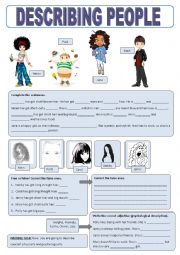 English Worksheet: Describing People