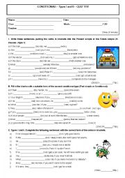 English Worksheet: Quiz test_Conditionals