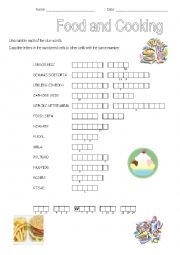 English Worksheet: Food and cooking