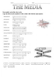 English Worksheet: The media_vocabulary practice