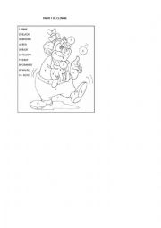 English Worksheet: Colours