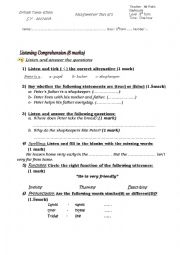 English Worksheet: Test