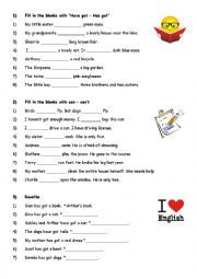 English Worksheet: Grammar practice