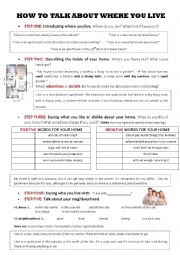 English Worksheet: How to describe your HOME