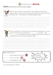 English Worksheet: Gremlins / 3rd person singular