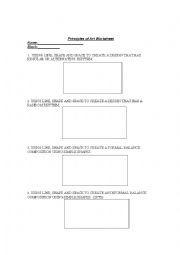 English Worksheet: Principles of Art