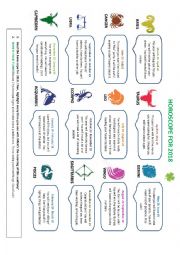 English Worksheet: Horoscope for 2018