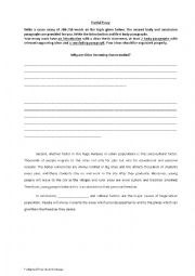 English Worksheet: cause essay worksheet