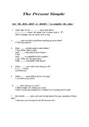 English Worksheet: the present simple