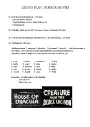English Worksheet: Lesson plan about horror movies