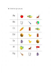 English Worksheet: Phonics Match