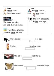 English Worksheet: Has or Have worksheet