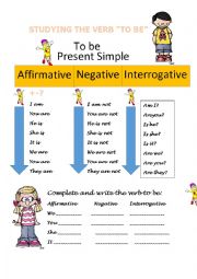 English Worksheet: the verb to be 