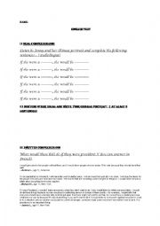 English Worksheet: test conditionals