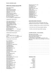 English Worksheet: Earth Song - Waste reduction week