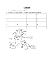 English Worksheet: countries and United-Kingdom