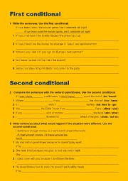 English Worksheet: CONDITIONAL SENTENCES