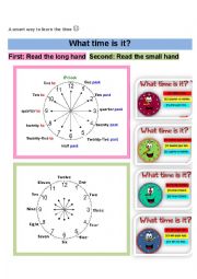 English Worksheet: how to tell time