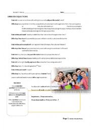 English Worksheet: ESL embedded questions reading exercise and grammar