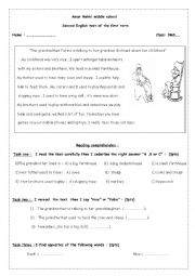 English Worksheet: test