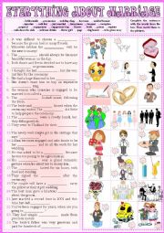 English Worksheet: Everything about MARRIAGE 2 + KEY