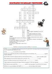 Newspaper Vocabulary Check Crossword