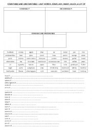 English Worksheet: FOR LOGISTICS STUDENTS - unit words, count, uncount, some, any, much, many, little, a little, few, a few 