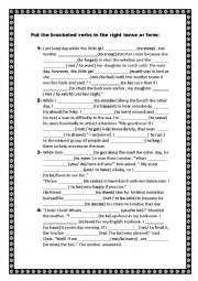 English Worksheet: Past, Present and Future Tenses