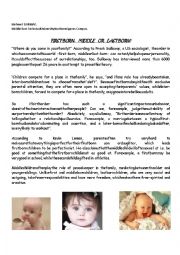 English Worksheet: FIST BORN, MIDDLE BORN, AND LAST BORN