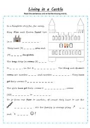 English Worksheet: basement, downstairs, upstairs, numbers