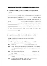 Comparative and Superlative Review