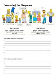 English Worksheet: Comparatives and Superlatives