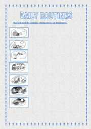 English Worksheet: Daily Routines