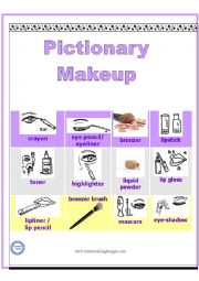 English Worksheet: Pictionary- MAKEUP