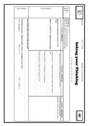 English Worksheet: Inking your thinking strategy