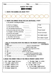 test paper seventh grade learners