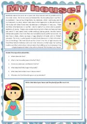 English Worksheet: My house!